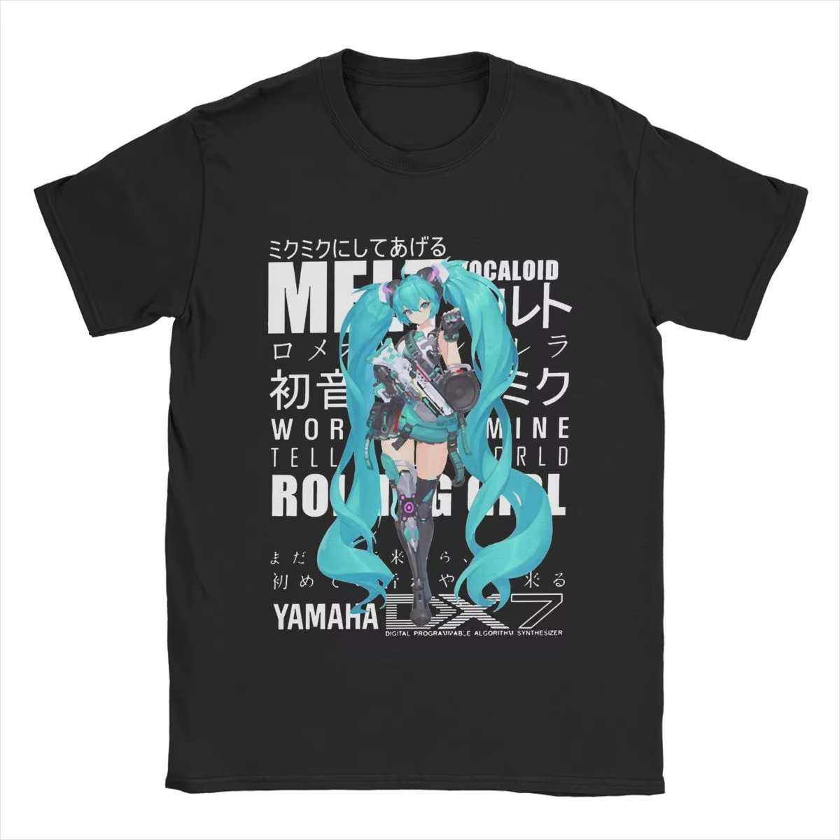 Men'S Shoes For Crews - Hatsune Miku Karikatür T-shirt Erkekler ve